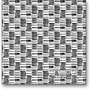 Scribble Stripes in Century Black on White from the Century Black Collection by Andover Fabrics - 100% Cotton