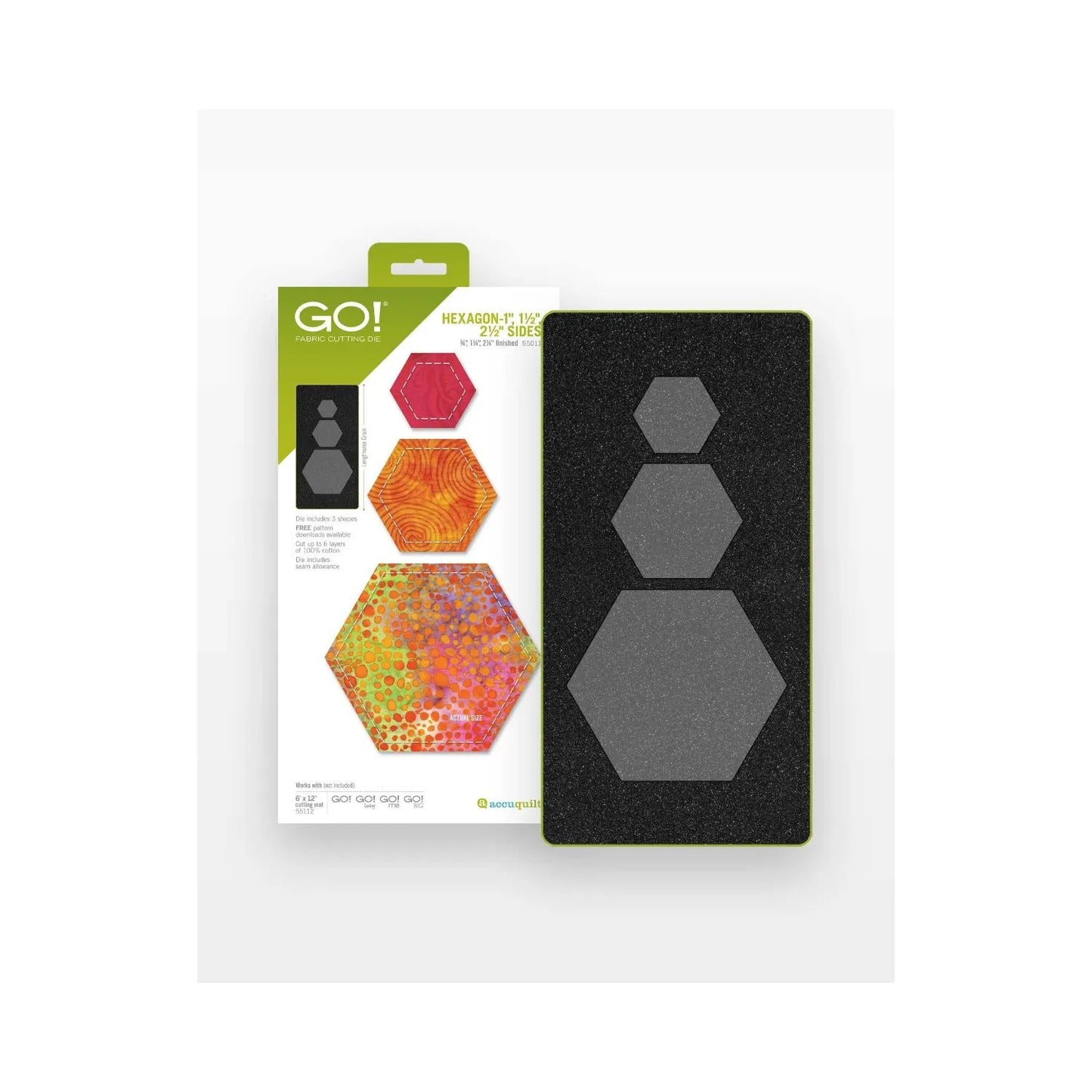 GO! Hexagon-1", 1 1/2", 2 1/2" Sides Die