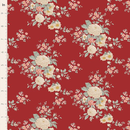Merry Little Christmas Carol Burgundy from Tilda Fabrics