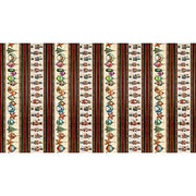 Nutcracker Ornament Stripe from the Wonderful Christmastime Collection by ©Morris Creative Group for QT Fabrics - 100% Cotton