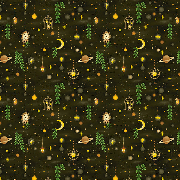 Forest Sky at Night from the Forest Fables Collection - Paintbrush Fabrics