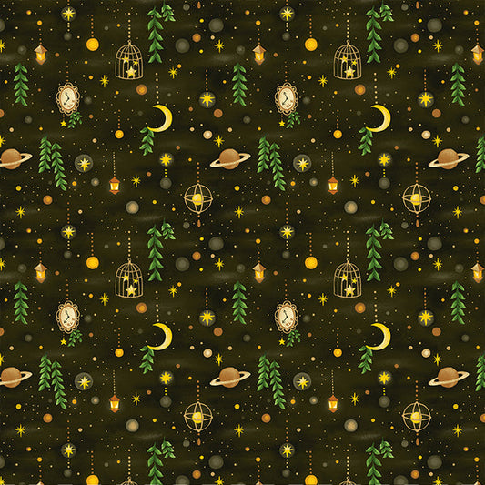 Forest Sky at Night from the Forest Fables Collection - Paintbrush Fabrics