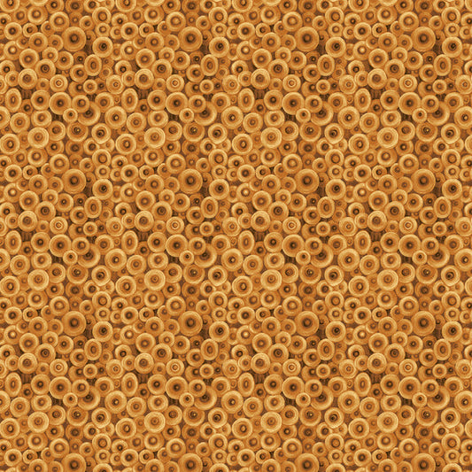 Log Circles in Red from the Forest Fables Collection - Paintbrush Fabrics