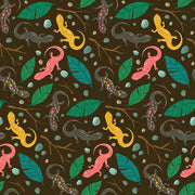 Newts in Brown from the Backyard Bugs Collection - Paintbrush Fabrics