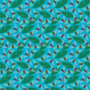 Flies in Blue from the Backyard Bugs Collection - Paintbrush Fabrics