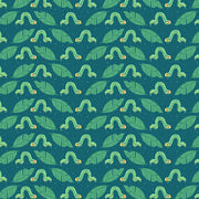 Inchworm in Green from the Backyard Bugs Collection - Paintbrush Fabrics