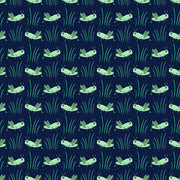 Grasshoppers in Navy from the Backyard Bugs Collection - Paintbrush Fabrics