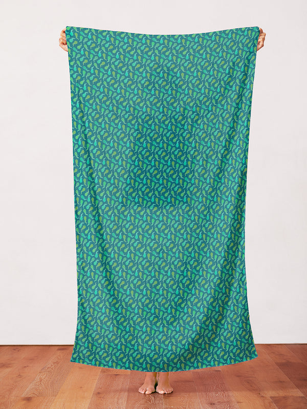 Tadpoles in Teal from the Backyard Bugs Collection - Paintbrush Fabrics