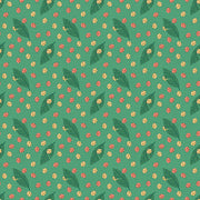 Ladybugs in Green from the Backyard Bugs Collection - Paintbrush Fabrics