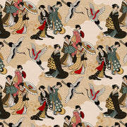 Kimonos & Koi in Cream from the Kimonos & Koi Collection - Paintbrush Fabrics