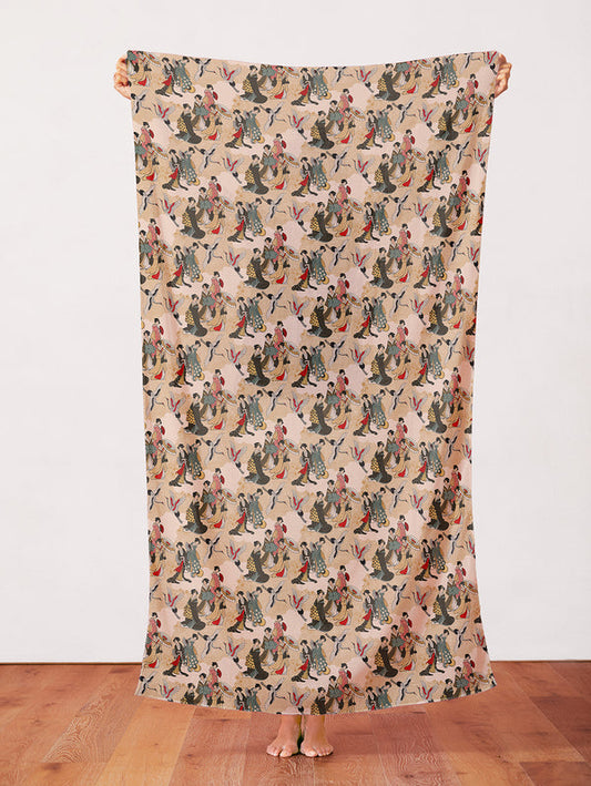 Kimonos & Koi in Cream from the Kimonos & Koi Collection - Paintbrush Fabrics