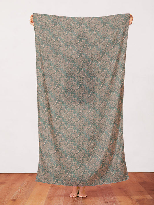 Dragons in Teal from the Kimonos & Koi Collection - Paintbrush Fabrics