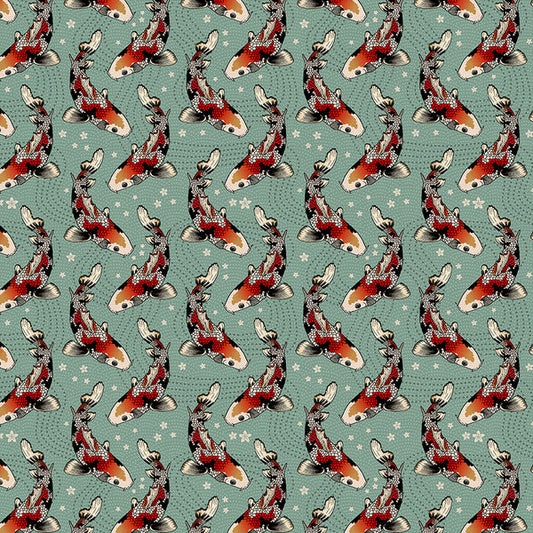 Koi Pond from the Kimonos & Koi Collection - Paintbrush Fabrics