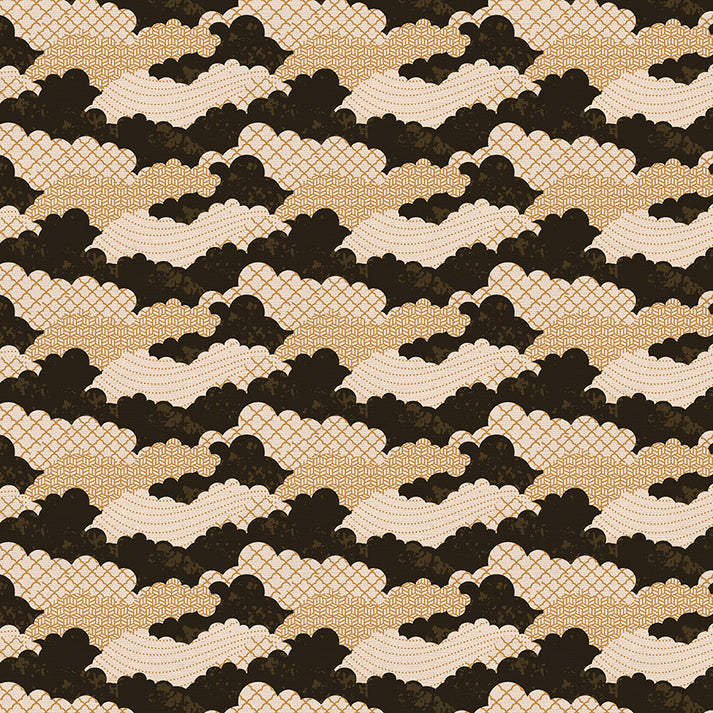 Geo Clouds from the Kimonos & Koi Collection - Paintbrush Fabrics
