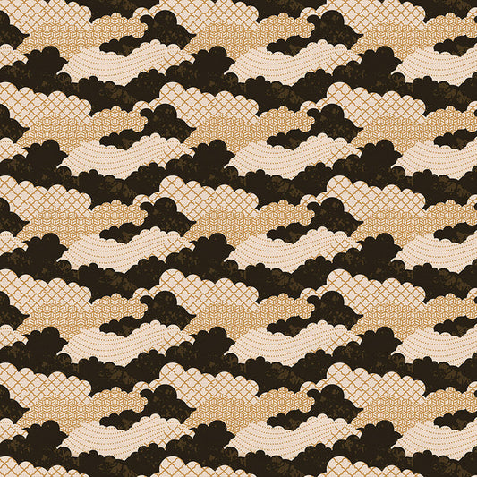 Geo Clouds from the Kimonos & Koi Collection - Paintbrush Fabrics