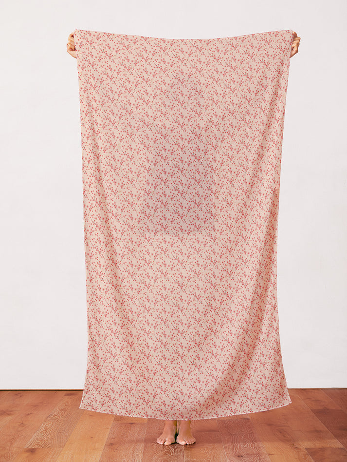 Cherry Blossom in Cream from the Kimonos & Koi Collection - Paintbrush Fabrics