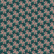 Floral in Green & Pink from the Year of the Snake Collection - Paintbrush Fabrics