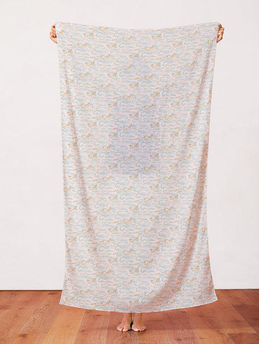 Clouds in Light Blue from the Year of the Snake Collection - Paintbrush Fabrics