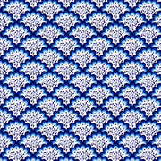 Scallops in Blue & White from the Chinoiserie Collection - Paintbrush Fabrics