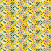 Park Doves in Multi from the City Life Collection - Paintbrush Fabric