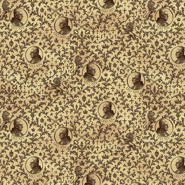 Leo XIV in Gold from the Leo XIV Collection - Paintbrush Fabric