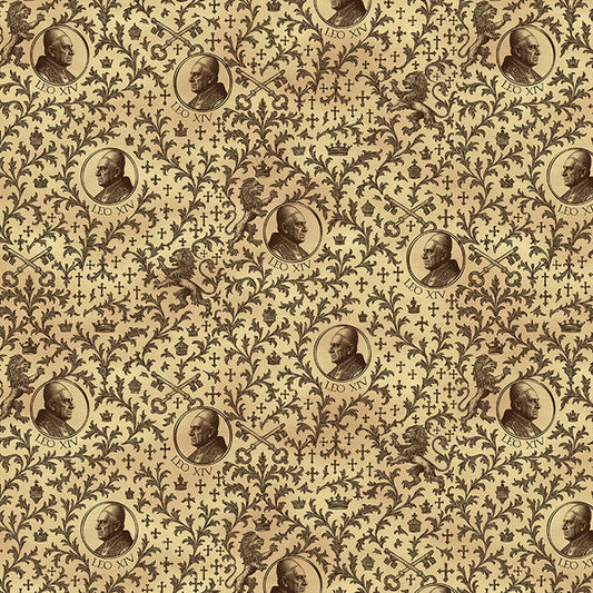 Leo XIV in Gold from the Leo XIV Collection - Paintbrush Fabric