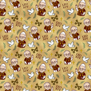 Holy Wave in Gold & Burgundy from the Leo XIV Collection - Paintbrush Fabric