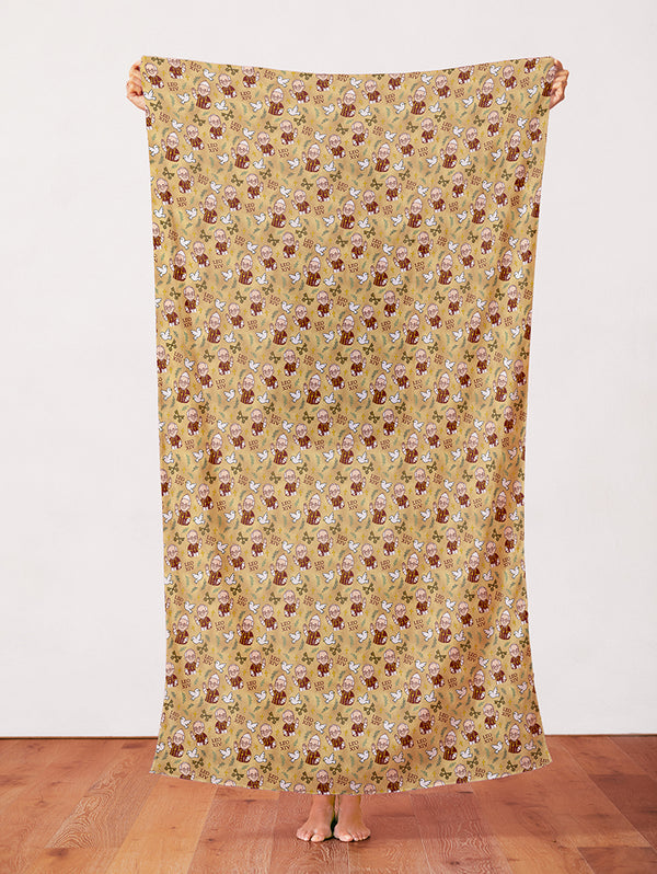 Holy Wave in Gold & Burgundy from the Leo XIV Collection - Paintbrush Fabric