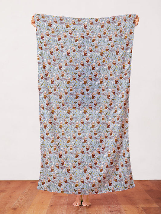 Holy Wave in Blue from the Leo XIV Collection - Paintbrush Fabric