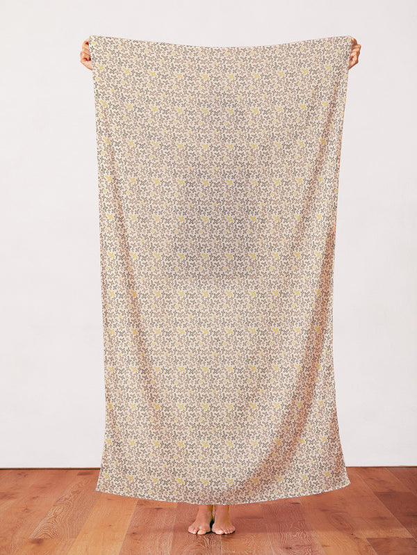 Cross Toss in Gold & Burgundy from the Leo XIV Collection - Paintbrush Fabric