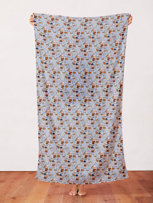 Da Pope in Blue from the Leo XIV Collection - Paintbrush Fabric