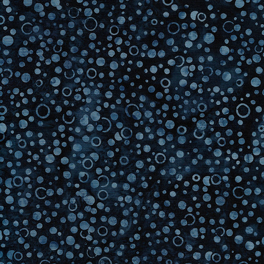 Batik - Dot Circles in Storm From Island Batik by the Yard
