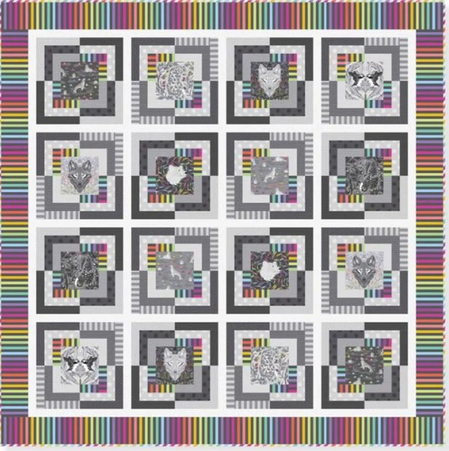 Pre-Order - Cool Vibrations Quilt Kits for Grayworks from Tula Pink - Pattern Designed by Stacey Day - Cost is $154 with Deposit