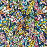 Rooville-Feathers in Navy from Benartex Fabrics
