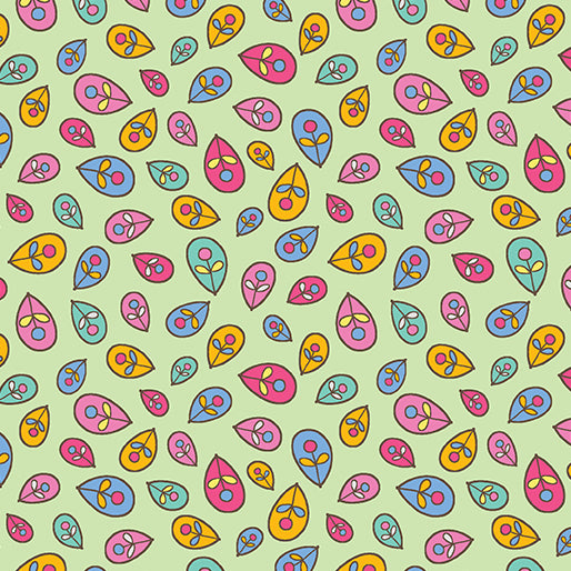 Rooville-Little Feathers in Pistachio from Benartex Fabrics
