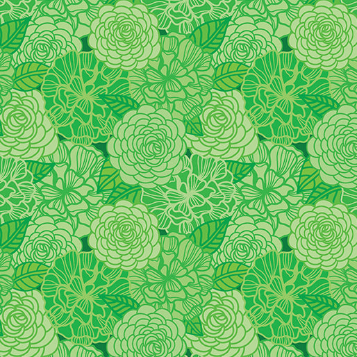 Rooville-Blooms in Parakeet from Benartex Fabrics