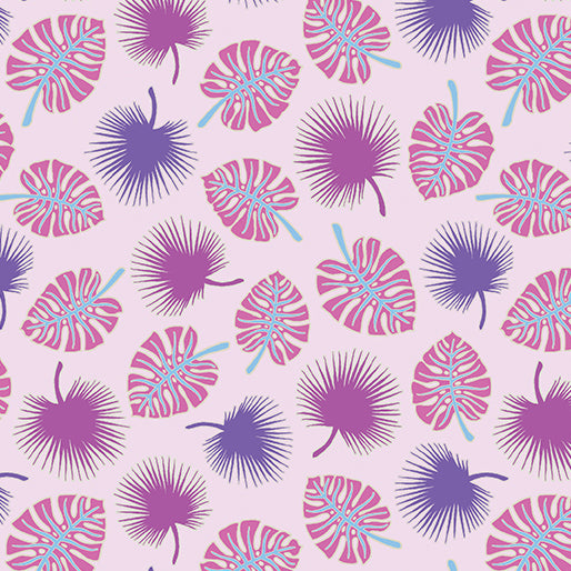 Rooville-Palm Fronds in Magenta from Benartex Fabrics