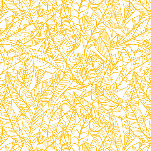 Rooville-Feathers Lined in Canary from Benartex Fabrics