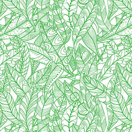 Rooville-Feathers Lined in Parakeet from Benartex Fabrics