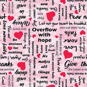 UpWords-Scripts in Pink from Benartex Fabrics