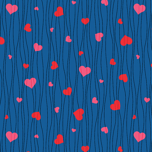 UpWords-Loves in Navy from Benartex Fabrics