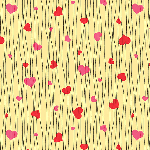 UpWords-Loves in Yellow from Benartex Fabrics