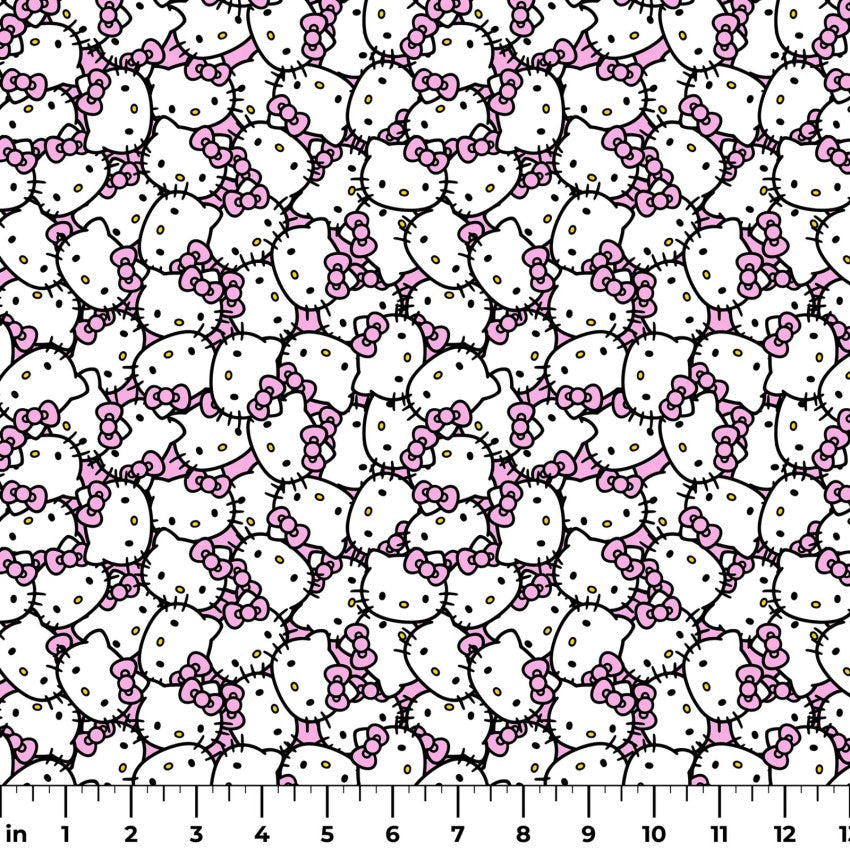Hello Kitty Kawaii Crowd from Springs Creative by the Yard  - 100% Cotton