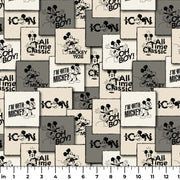Mickey Mouse Vintage Mosaic from Springs Creative by the Yard  - 100% Cotton