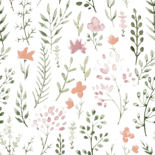 Nursery FLANNEL Colton Watercolor from Springs Creative by the Yard - Deer, Fox, and Wildlife - duplicate