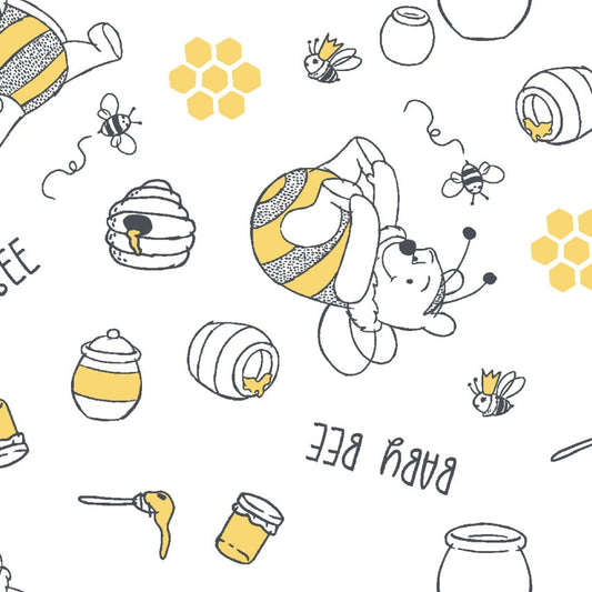 Disney Cotton Pooh Baby Bee from Springs Creative by the Yard  - 100% Cotton