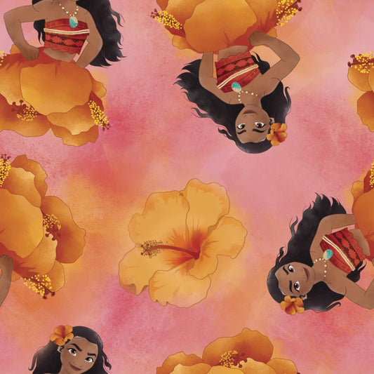 Disney Cotton Moana Flower from Springs Creative by the Yard  - 100% Cotton