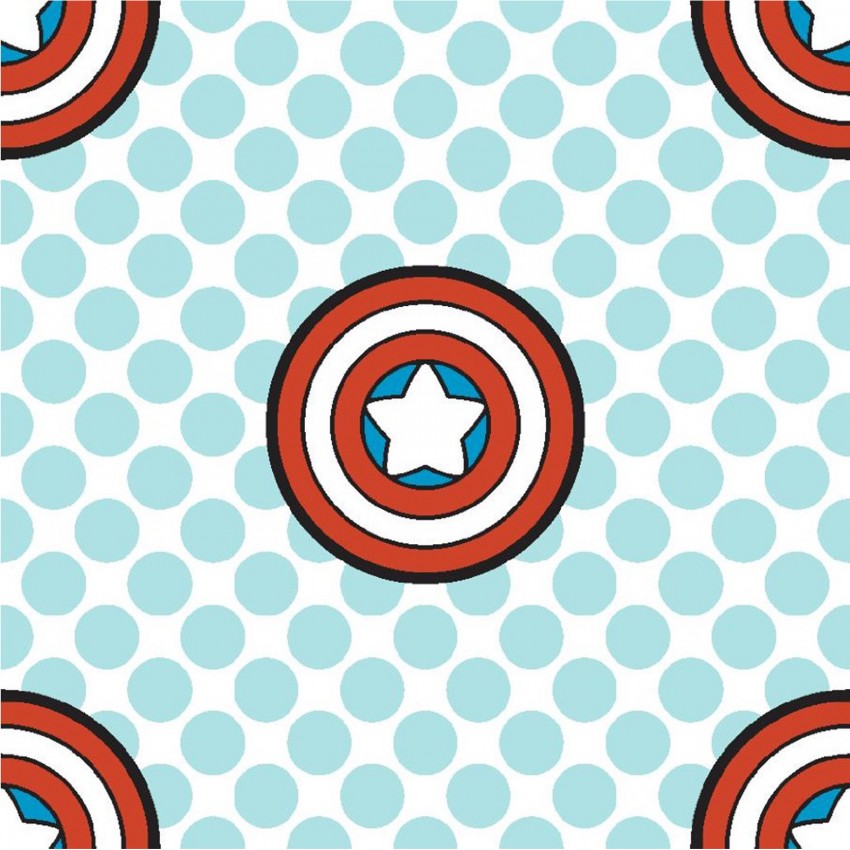Kawaii Marvel Shields from Springs Creative by the Yard  - 100% Cotton
