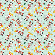 Tossed Mickey Mouse Santa From Mickey Christmas From Springs Creative by the Yard  - 100% Cotton