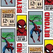 FLEECE - Spiderman Comic Stamps From Springs Creative by the Yard